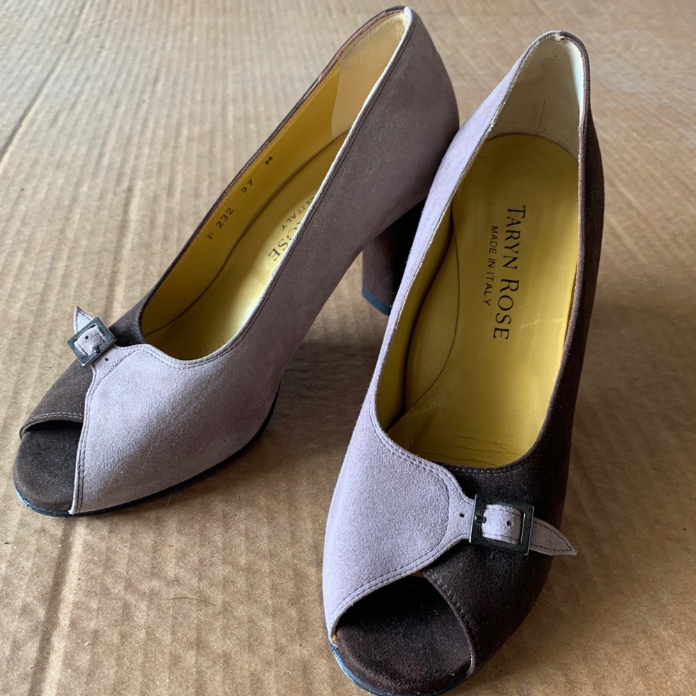 Taryn Rose Suede Block Heels